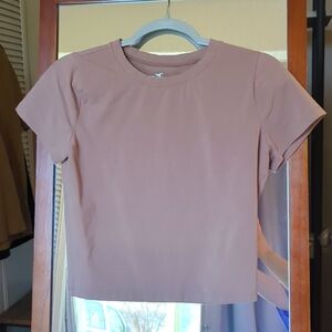 Fitted Mauve Cropped Baby Tee